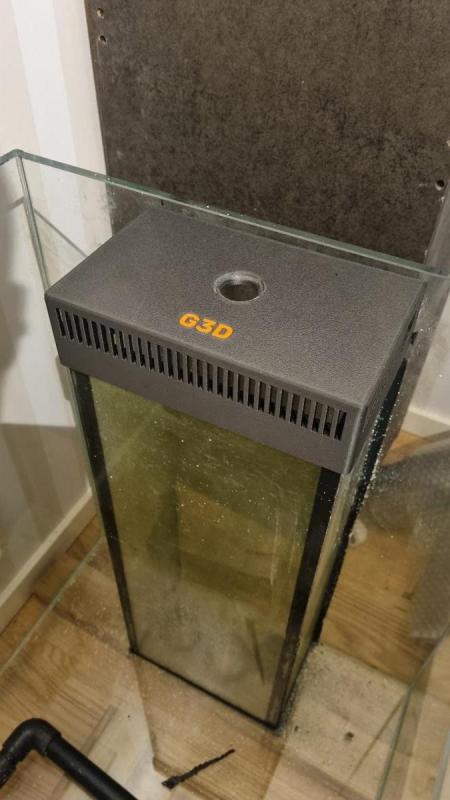 Peninsula overflow box with lid, weir, reef tank, aquarium, saltwater