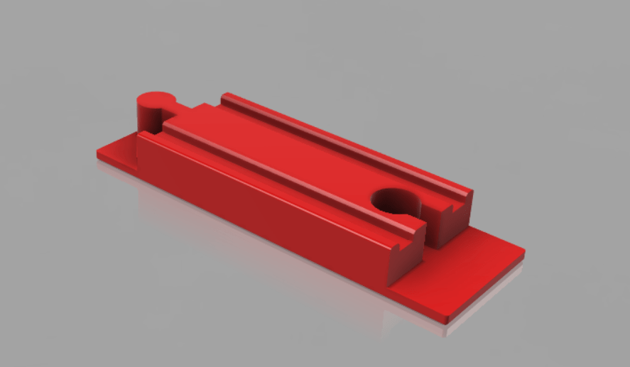 CAD Brio train track to duplo adaptor 